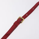 Miu Miu Chain Shoulder Bag Leather 2way Red Gold Auth BA15865M-17
