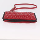 Miu Miu Chain Shoulder Bag Leather 2way Red Gold Auth BA15865M-5