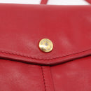 Miu Miu Chain Shoulder Bag Leather 2way Red Gold Auth BA15865M-21