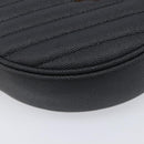 Saint Laurent Chain Shoulder Bag Leather Black Gold Auth BA15866M-13