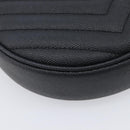 Saint Laurent Chain Shoulder Bag Leather Black Gold Auth BA15866M-15