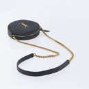 Saint Laurent Chain Shoulder Bag Leather Black Gold Auth BA15866M-7