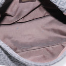 FENDI Zucchino Canvas Mamma Baguette Shoulder Bag Gray Silver Auth BA15868V-11