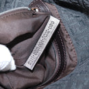 FENDI Zucchino Canvas Mamma Baguette Shoulder Bag Gray Silver Auth BA15868V-12