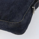 FENDI Mamma Baguette Shoulder Bag Denim Blue Silver Auth BA15869V-13