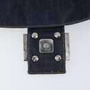 FENDI Mamma Baguette Shoulder Bag Denim Blue Silver Auth BA15869V-20