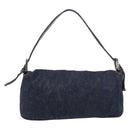 FENDI Mamma Baguette Shoulder Bag Denim Blue Silver Auth BA15869V-3