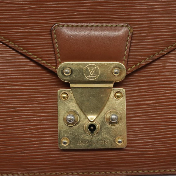 LOUIS VUITTON Epi Serie Dragonne Hand Bag Zipangu Gold M52618 LV Auth BA1587