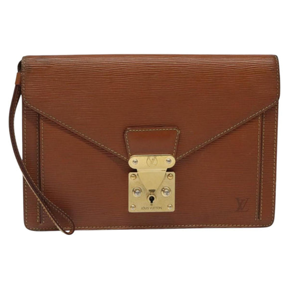 LOUIS VUITTON Epi Serie Dragonne Hand Bag Zipangu Gold M52618 LV Auth BA1587