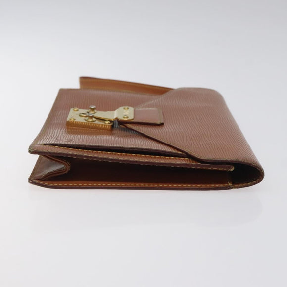 LOUIS VUITTON Epi Serie Dragonne Hand Bag Zipangu Gold M52618 LV Auth BA1587