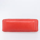 Bottega Veneta INTRECCIATO Hand Bag Leather Red Silver Auth BA15870A-5