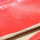 Bottega Veneta INTRECCIATO Hand Bag Leather Red Silver Auth BA15870A-18