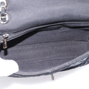 CHANEL Chain Shoulder Bag Denim Black Silver CC Auth BA15871SM-10