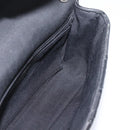 CHANEL Chain Shoulder Bag Denim Black Silver CC Auth BA15871SM-22