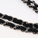 CHANEL Chain Shoulder Bag Denim Black Silver CC Auth BA15871SM-8