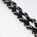 CHANEL Chain Shoulder Bag Denim Black Silver CC Auth BA15871SM-27