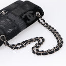 CHANEL Chain Shoulder Bag Denim Black Silver CC Auth BA15871SM-7