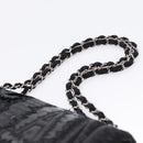 CHANEL Chain Shoulder Bag Denim Black Silver CC Auth BA15871SM-14