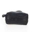 Bottega Veneta INTRECCIATO Shoulder Bag Leather Black Gold 115658 Auth BA15872-5