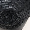 Bottega Veneta INTRECCIATO Shoulder Bag Leather Black Gold 115658 Auth BA15872-17