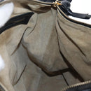 Bottega Veneta INTRECCIATO Shoulder Bag Leather Black Gold 115658 Auth BA15872-20