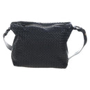 Bottega Veneta INTRECCIATO Shoulder Bag Leather Black Gold 115658 Auth BA15872-13