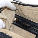 Bottega Veneta INTRECCIATO Shoulder Bag Leather Black Gold 115658 Auth BA15872-23