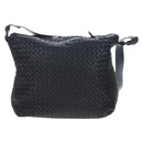 Bottega Veneta INTRECCIATO Shoulder Bag Leather Black Gold 115658 Auth BA15872-2