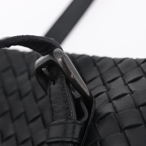 Bottega Veneta INTRECCIATO Tote Bag Leather Black 270917 Auth BA15873