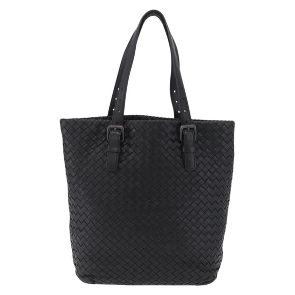 Bottega Veneta INTRECCIATO Tote Bag Leather Black 270917 Auth BA15873