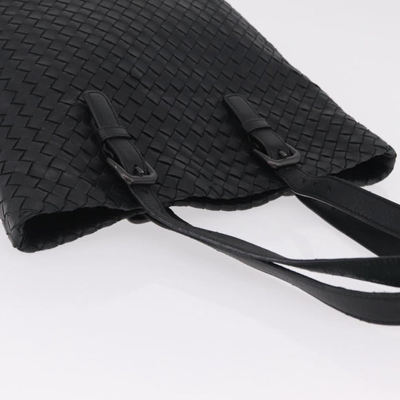 Bottega Veneta INTRECCIATO Tote Bag Leather Black 270917 Auth BA15873