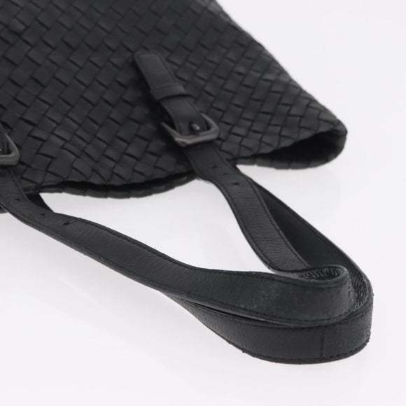 Bottega Veneta INTRECCIATO Tote Bag Leather Black 270917 Auth BA15873