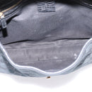 GUCCI GG Canvas Abby G Rock Shoulder Bag Leather Black Gold 130779 Auth BA15874V-16