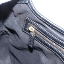 GUCCI GG Canvas Abby G Rock Shoulder Bag Leather Black Gold 130779 Auth BA15874V-19