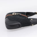 GUCCI GG Canvas Abby G Rock Shoulder Bag Leather Black Gold 130779 Auth BA15874V-5