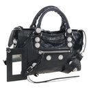 Balenciaga Le City Small Hand Bag Leather 2way Black 866029 Auth BA15875SAM-1