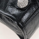 Balenciaga Le City Small Hand Bag Leather 2way Black 866029 Auth BA15875SAM-17