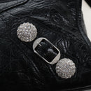 Balenciaga Le City Small Hand Bag Leather 2way Black 866029 Auth BA15875SAM-17
