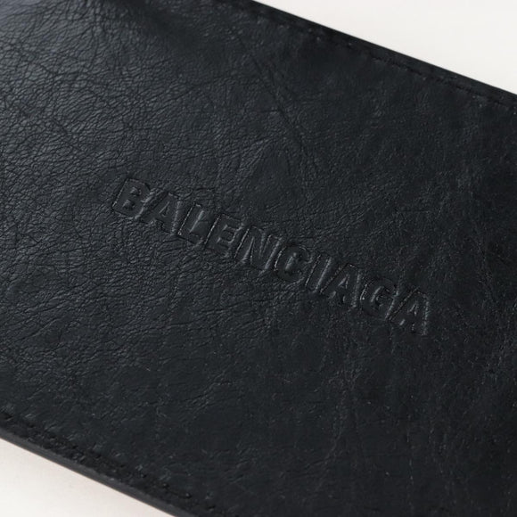 Balenciaga Le City Small Hand Bag Leather 2way Black 866029 Auth BA15875SAM