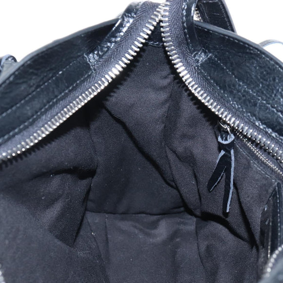 Balenciaga Le City Small Hand Bag Leather 2way Black 866029 Auth BA15875SAM