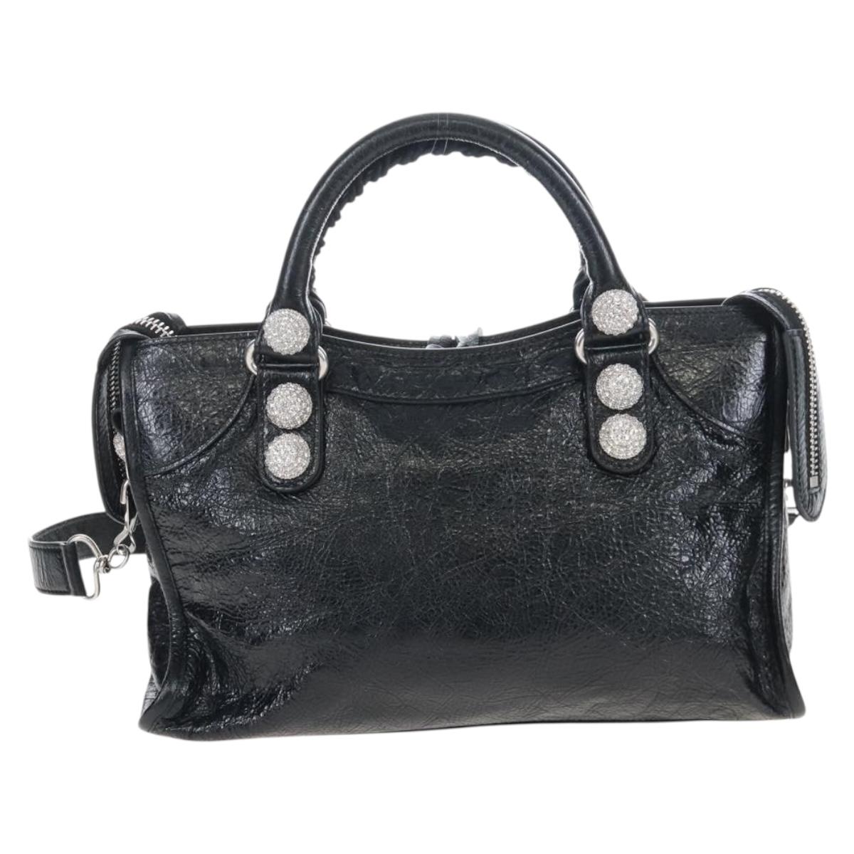 BALENCIAGA ザ・シティ 2wayバッグ ブラック Balenciaga Le City Small Hand Bag Leather 2way Black 866029 Auth