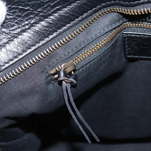Balenciaga The City Graffiti Hand Bag Leather Black 115748 Auth BA15876M