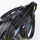 Balenciaga The City Graffiti Hand Bag Leather Black 115748 Auth BA15876M-6