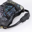 Balenciaga The City Graffiti Hand Bag Leather Black 115748 Auth BA15876M-9