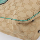 GUCCI GG Canvas Tote Bag Beige Silver 113019 Auth BA15877V-9