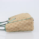 GUCCI GG Canvas Tote Bag Beige Silver 113019 Auth BA15877V-4