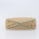 GUCCI GG Canvas Tote Bag Beige Silver 113019 Auth BA15877V-5