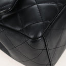 CHANEL Big Matelasse32 Chain Bag Lamb Skin Black Gold CC Auth BA15880SAM-11