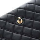 CHANEL Big Matelasse32 Chain Bag Lamb Skin Black Gold CC Auth BA15880SAM-19