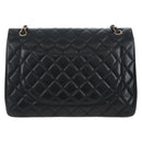 CHANEL Big Matelasse32 Chain Bag Lamb Skin Black Gold CC Auth BA15880SAM-3